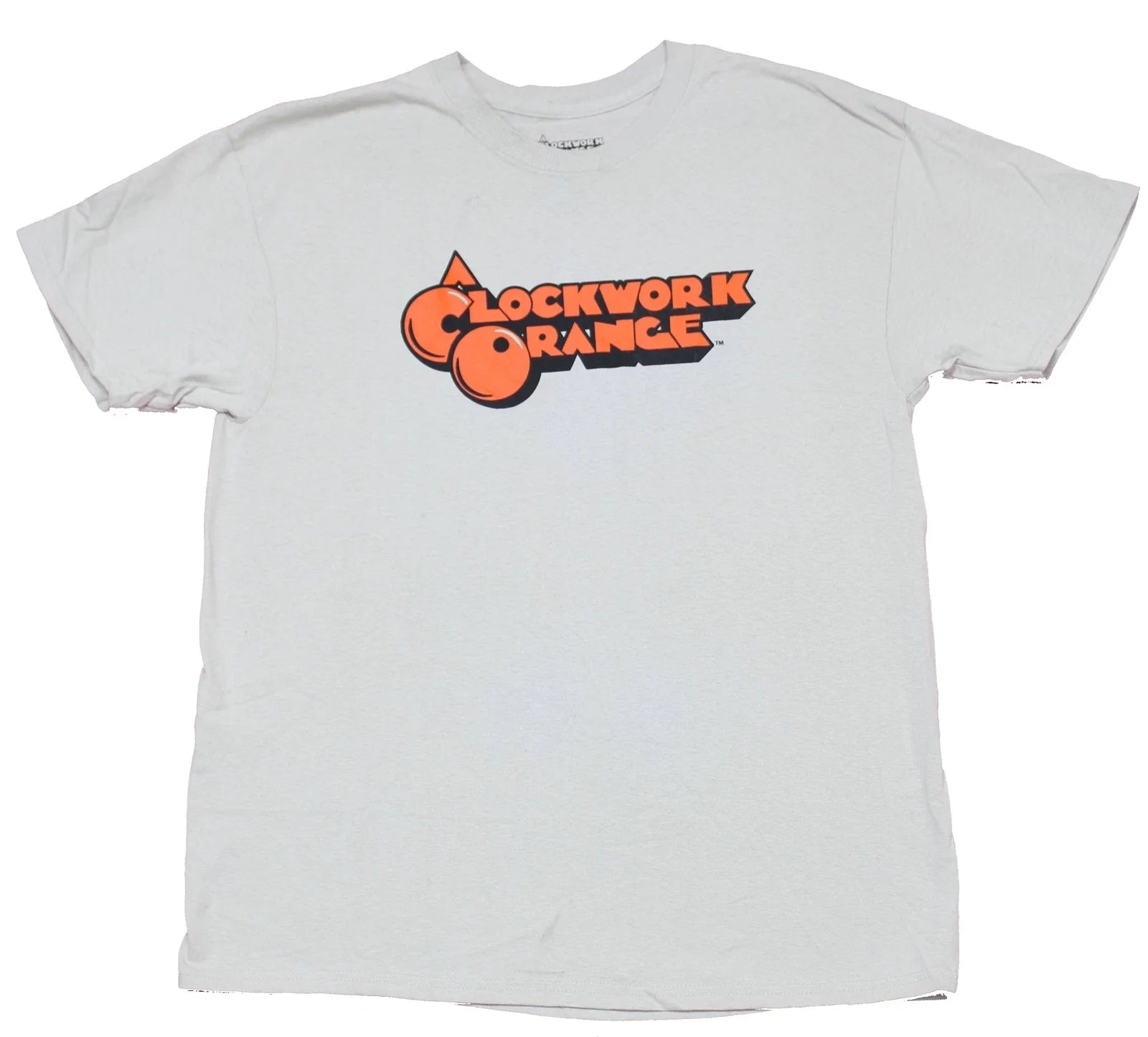 A Clockwork Orange Adult New T-Shirt - Word Logo Front & Kanji Poster Back