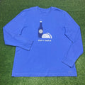 Life is Good Keep it Simple Tacos & Beer Long Sleeve Blue T-Shirt Men's XL 25x31