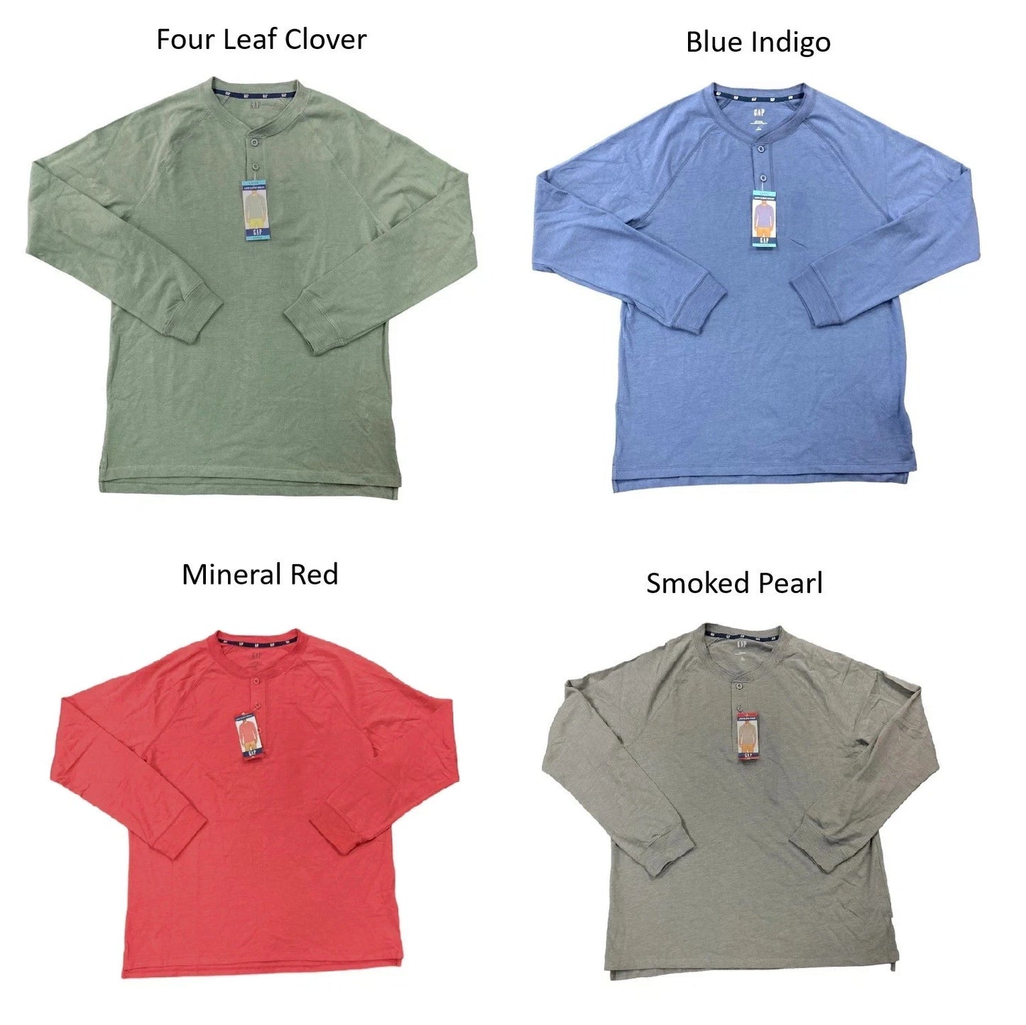 GAP Men's Long Sleeve Soft Cotton Knit Relaxed Fit Henley T-Shirt