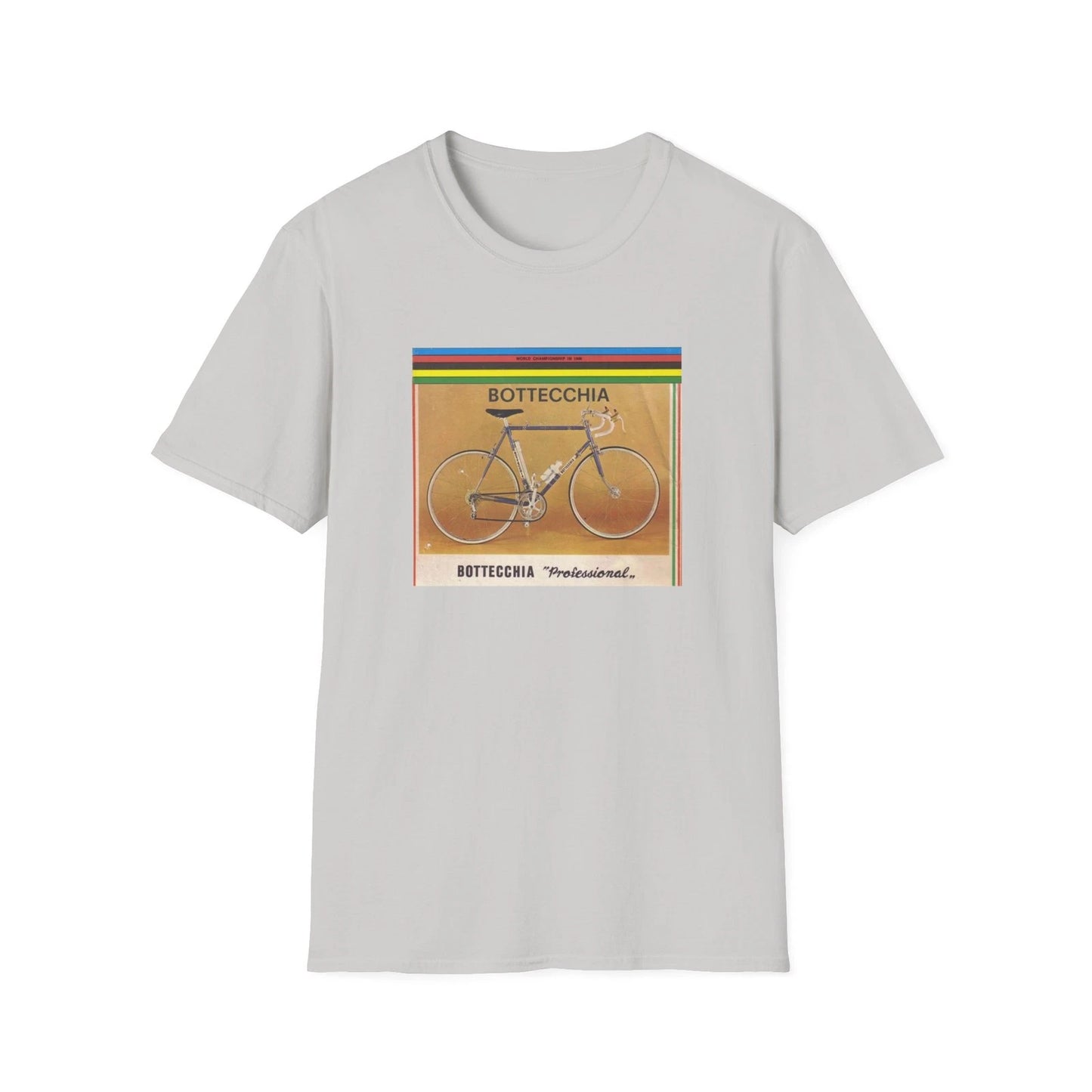 BOTTECCHIA Cycling Jersey T Shirt, 1972 Promotional Graphic Tee Reproduction