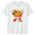 Adorable Kawaii French Fries Burger T-Shirt Kawaii Food Fast Food Birthday Gift