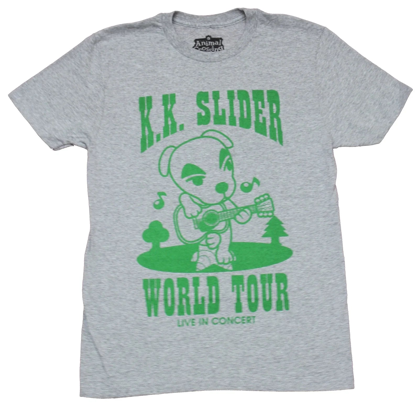 Animal Crossing Adult New T-Shirt - K. K. Slider World Tour Live in Concert