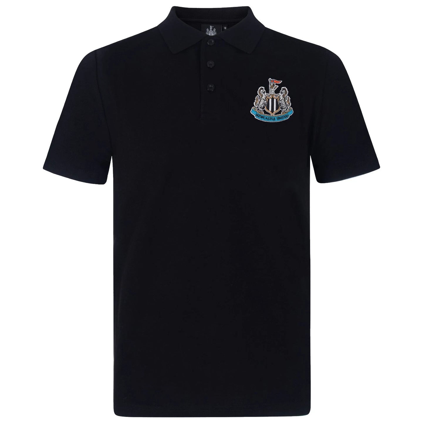Newcastle United Mens Polo Shirt Crest OFFICIAL Football Gift