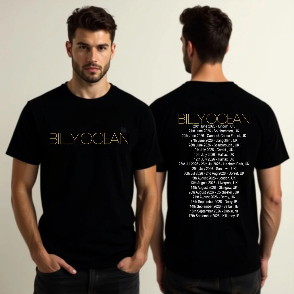 Billy Band Ocean T Shirt Coming Music Concert Lovers Dates & Venue Fans Gift Tee
