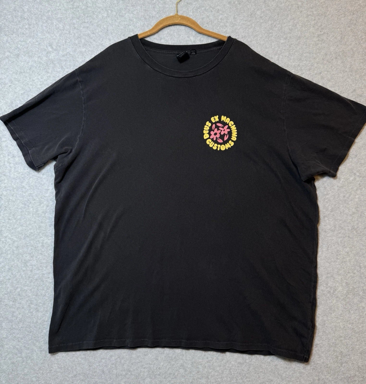 Deus Ex Machina T Shirt Tee Black Mens XXL 2XL Custom Surfboards Beach Retro
