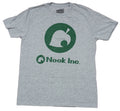 Animal Crossing Mens  T-Shirt - Nook Inc Green Circle Logo