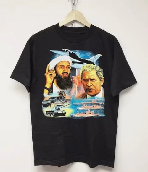 9-11 T-Shirt Rap Tee Osama Bin Laden, Cotton Shirt For Unisex
