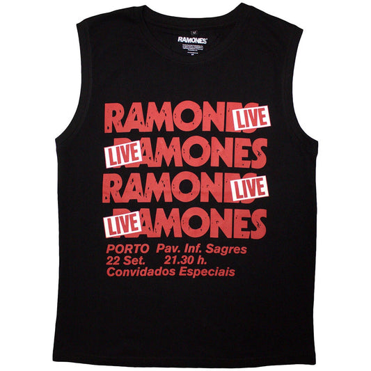 Ramones - Concert -  Black Sleeveless Tank t-shirt