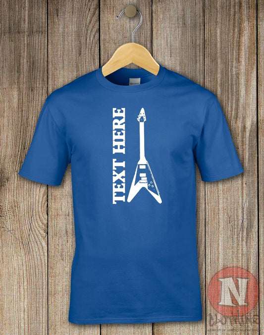 Flying V guitar T-shirt concert gig band tour custom personalized tee