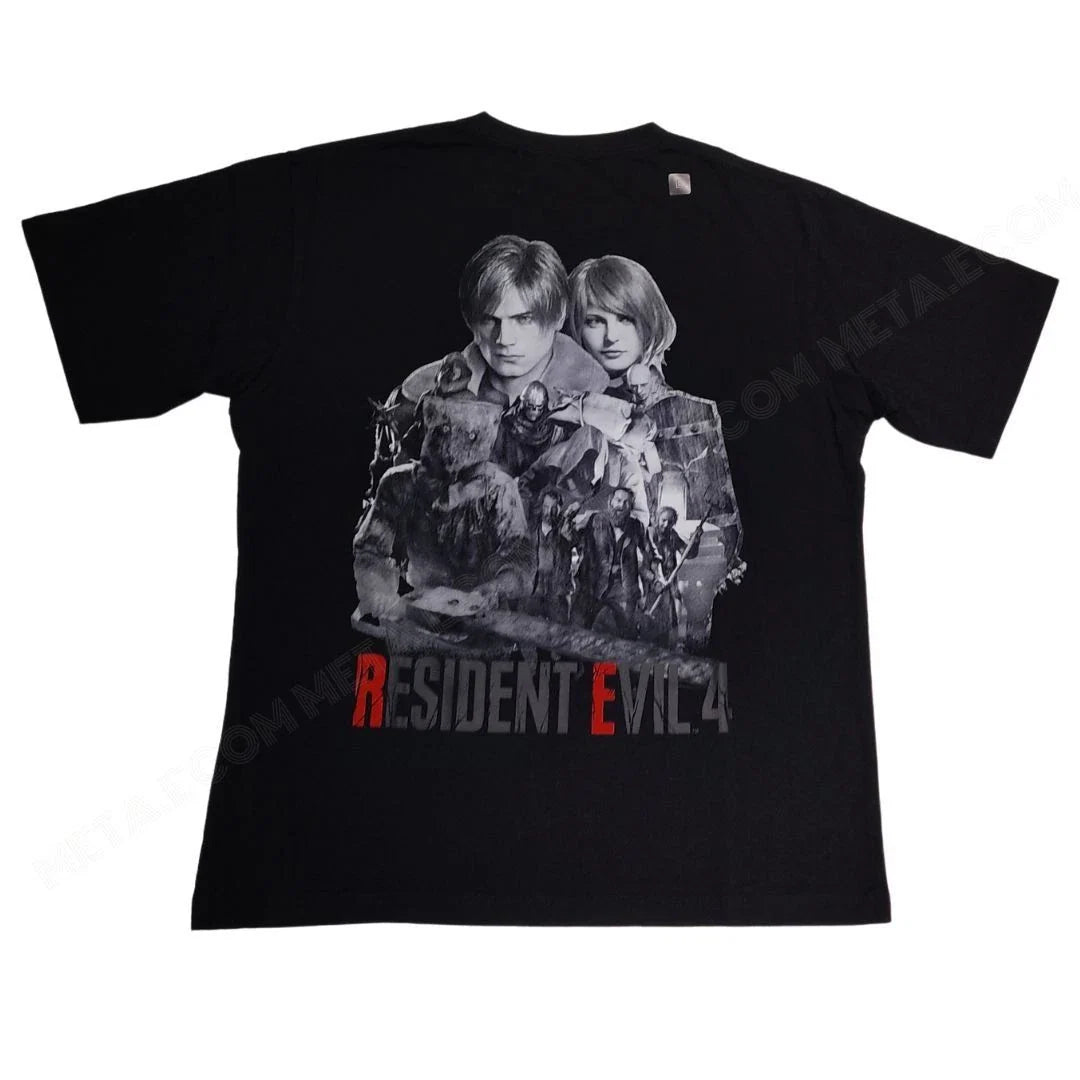 Capcom x Uniqlo Black T-shirt Size L Resident Evil Graphic Tee Game Character