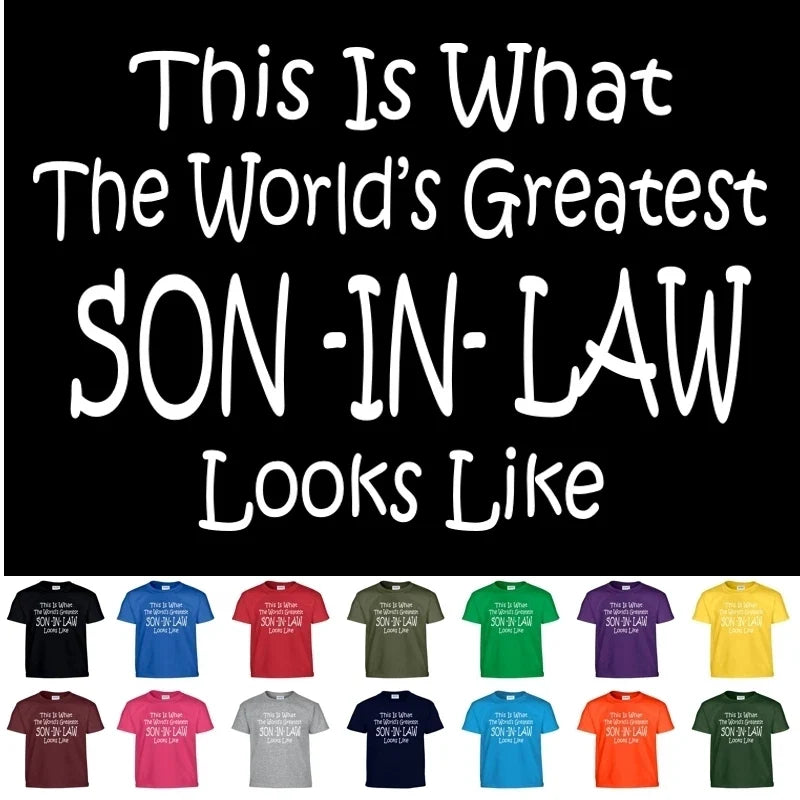 Worlds Greatest Son In Law T Shirt Funny  Groom Wedding Gift Tee