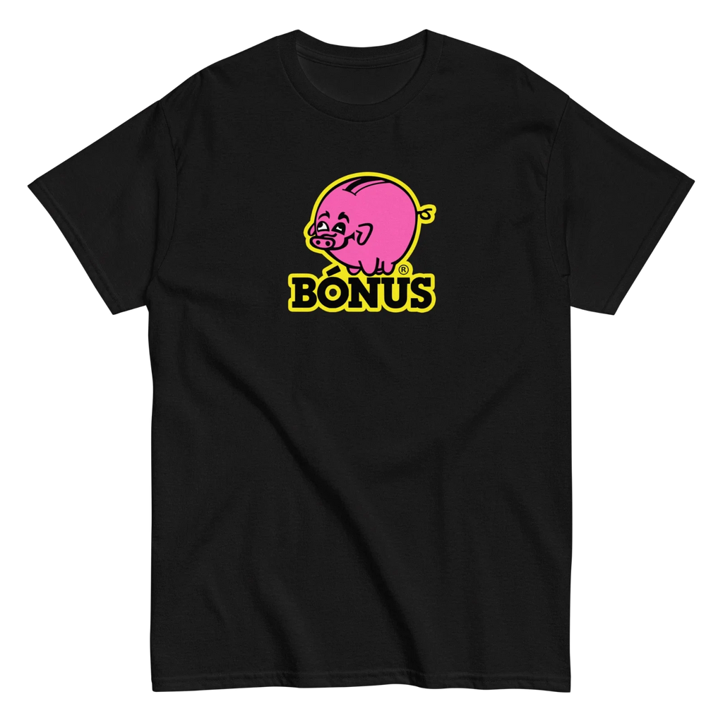 BONUS Iceland Supermarket Pink Piggy Bank Logo Tee Reykjavik Iceland Souvenir