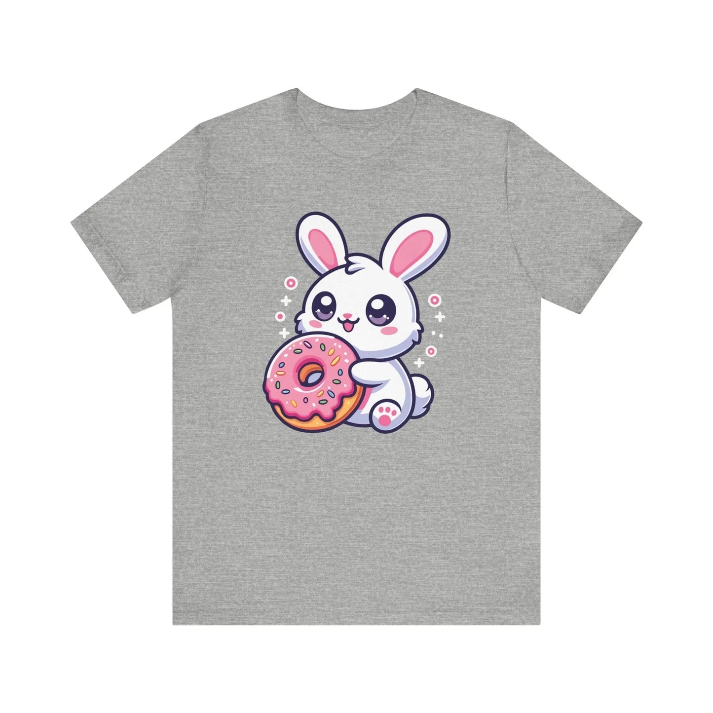 Kawaii Bunny with Pink Donut Cute Pastel Cartoon Art T-Shirt