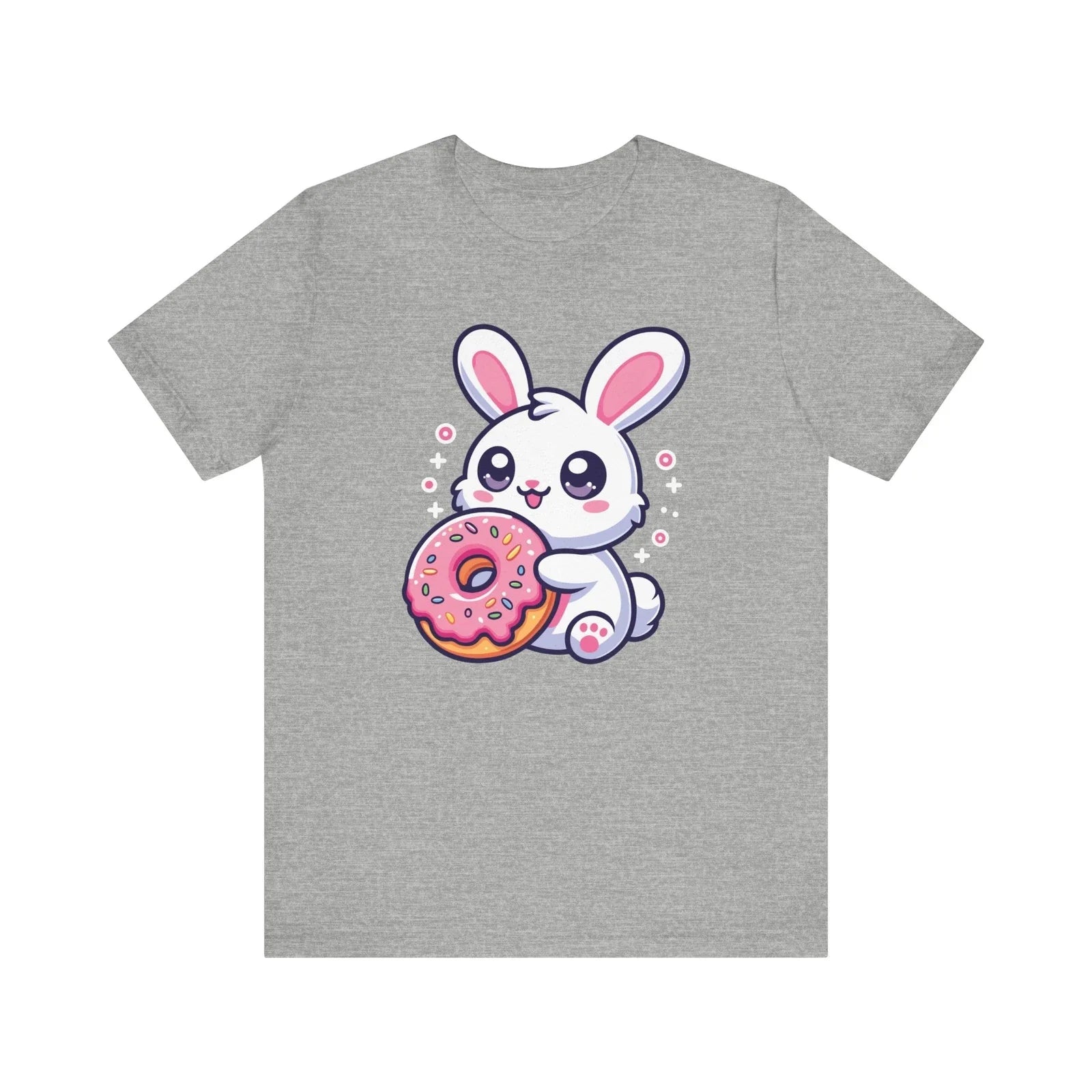 Kawaii Bunny with Pink Donut Cute Pastel Cartoon Art T-Shirt