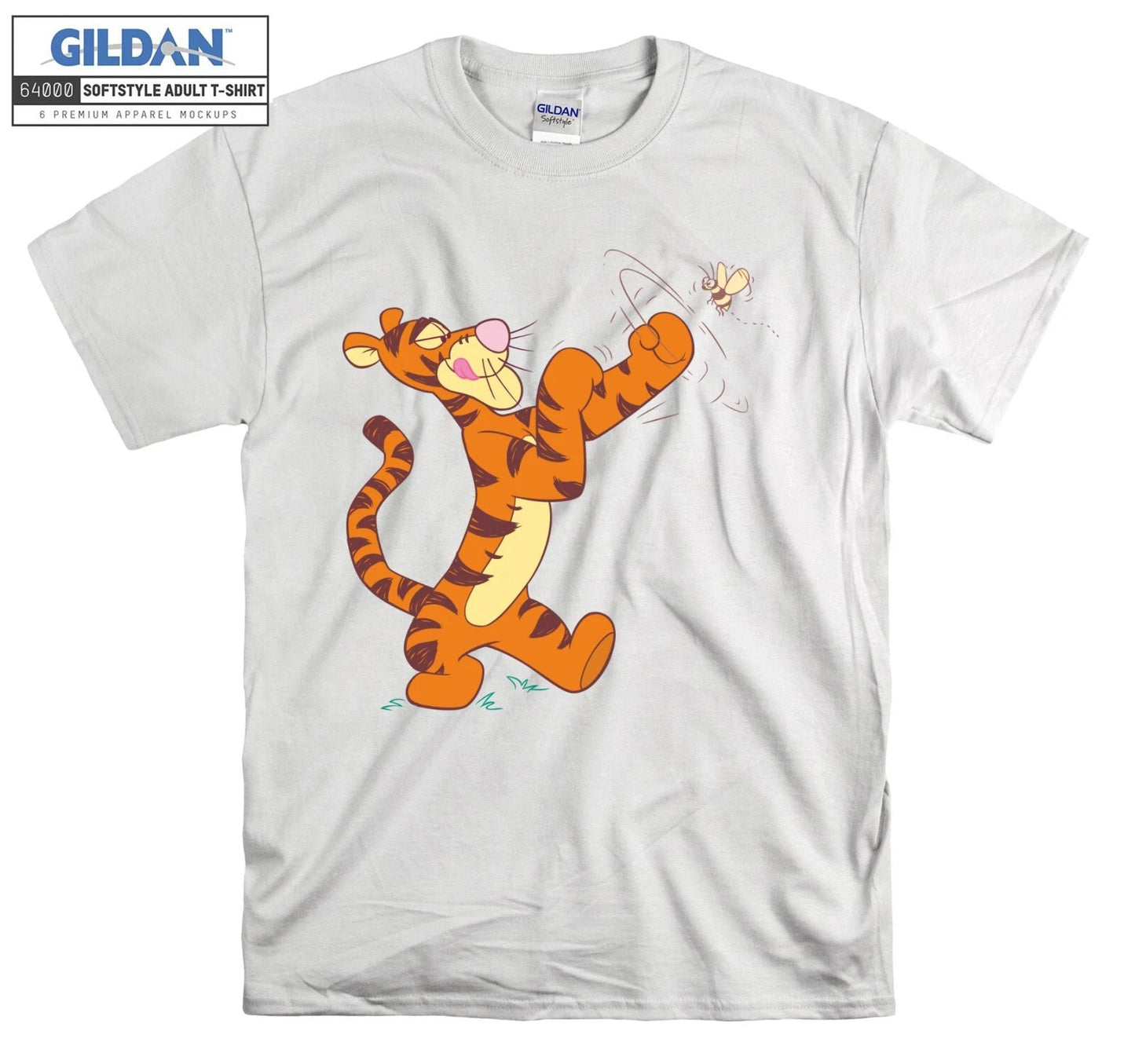Winnie The Pooh Cute Tigger T-shirt Playing T shirt Men Women Unisex Tshirt 5633