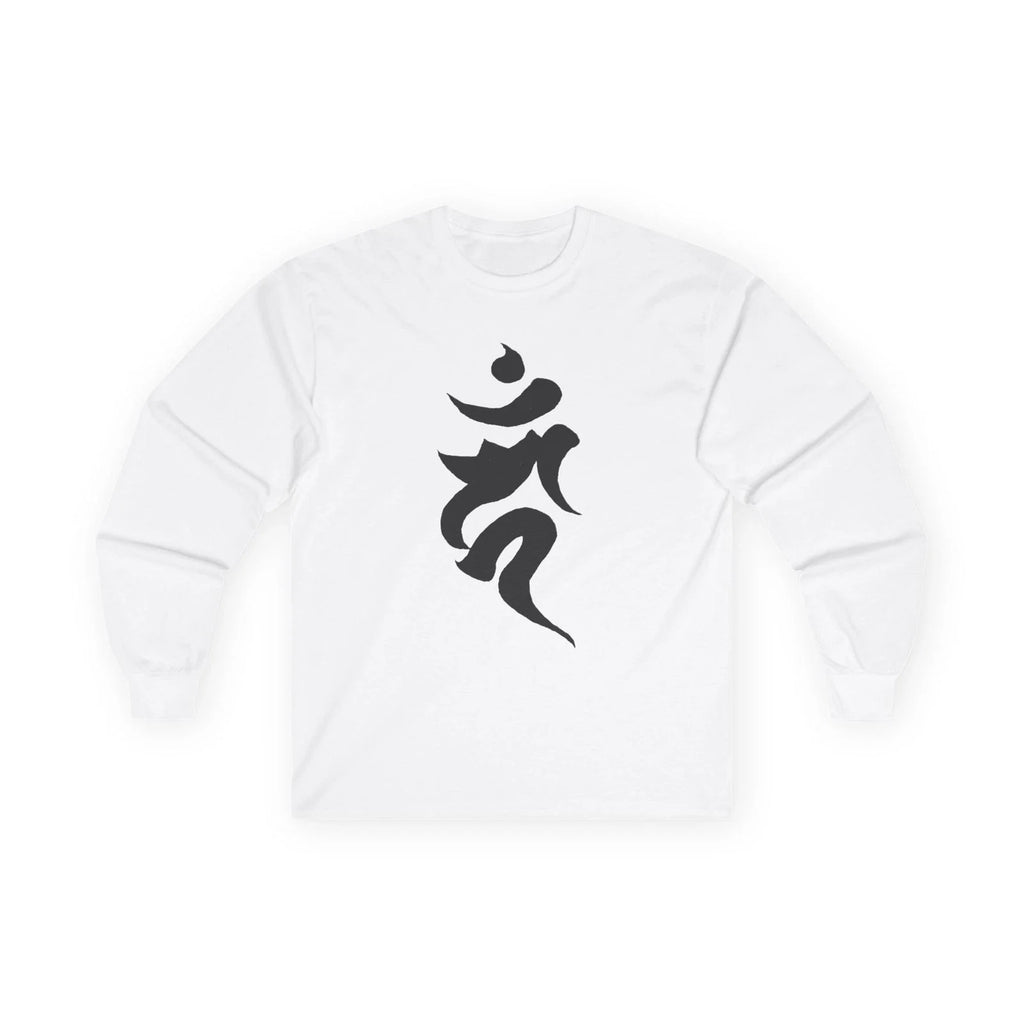 Japanese Calligraphy Fudo Myo-o Long Sleeve Tee | Buddhist Symbol