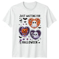 Just Waiting For Halloween T-Shirt Kawaii Halloween Gift For Him And Her