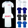 Security Men T Shirt Event Staff Uniform Guard Bouncer Office Tee Front Back