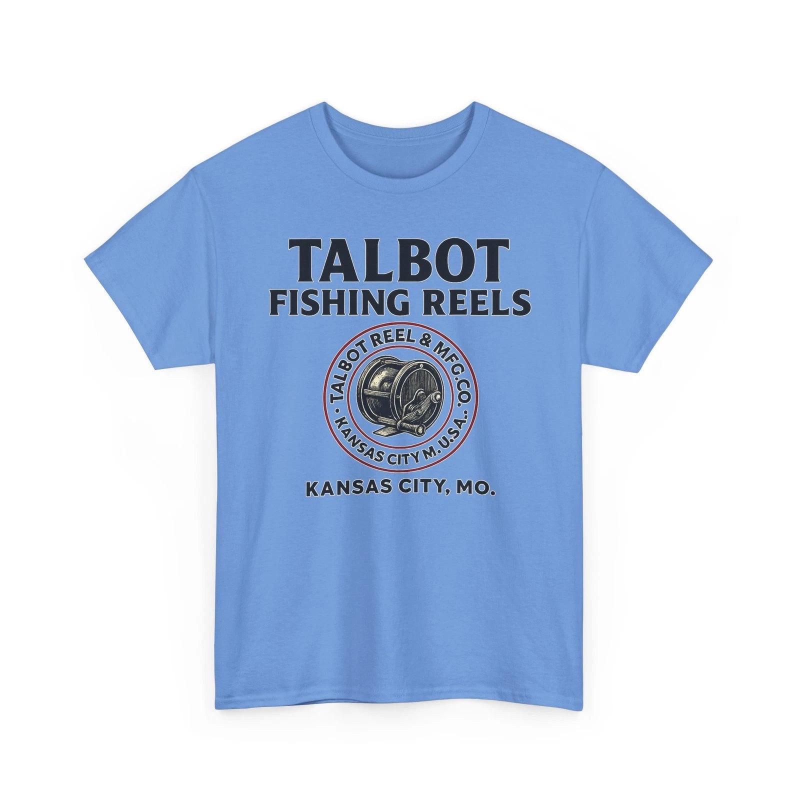 Talbot Reels Kansas City MO USA Vintage Fishing Reel Brand Retro T-shirt
