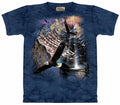 Reflections of Freedom Eagle Statue of Liberty American Flag Mountain Shirt S-M