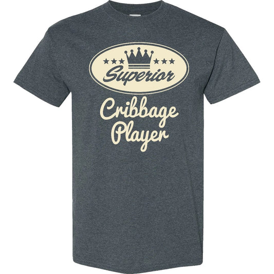 Inktastic Cribbage Player Vintage Superior T-Shirt Retro Crown Hobby Mens Tees