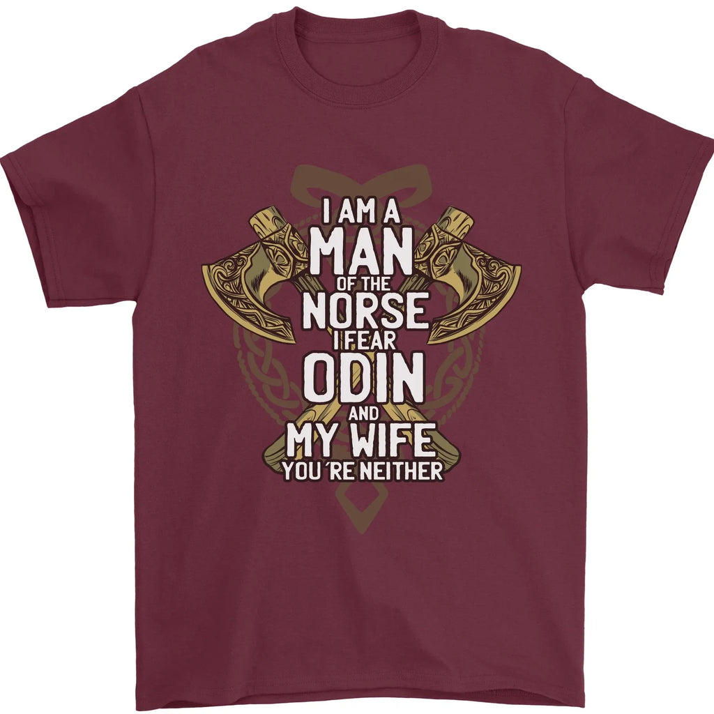 Funny Viking Wife Quote Wedding Anniversary Mens T-Shirt 100% Cotton