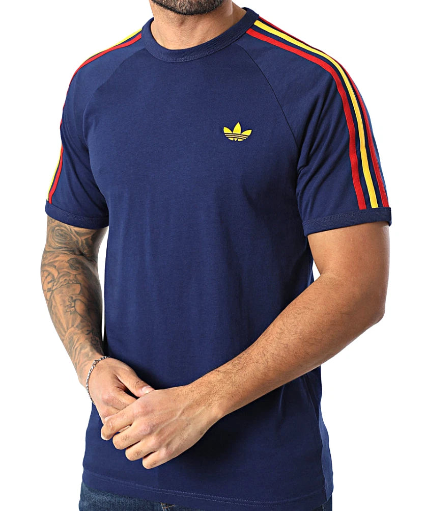 NEW MEN'S ADIDAS ORIGINALS 3-STRIPES CALIFORNIA TEE SHIRT ~SIZE 2XL  #KC86