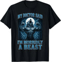 Funny Graphic Tee for Men Women Teens Alpha Wolf Beast Meme T-Shirt