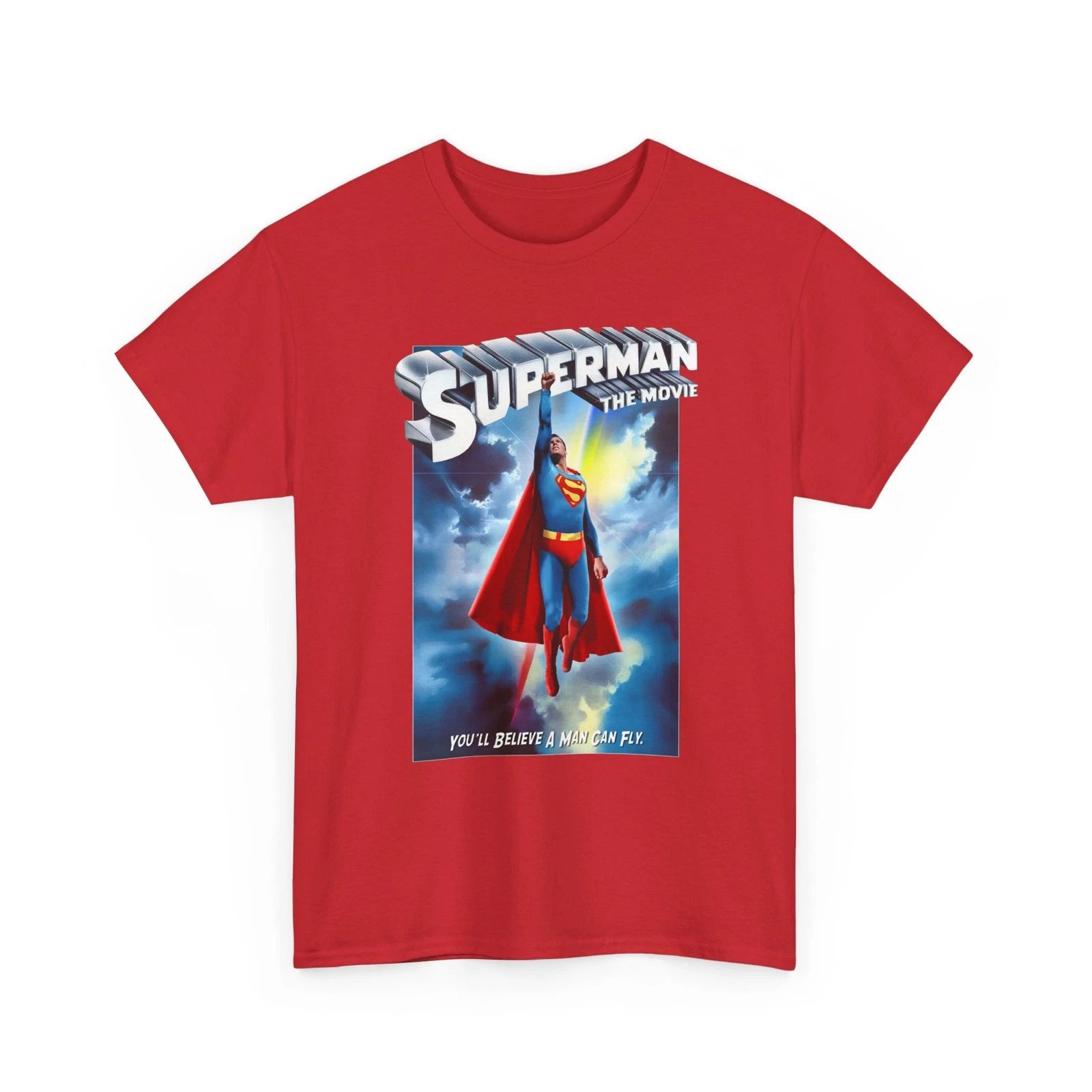 Superman Movie T-Shirt 1978 DC Comics Christopher Reeve Retro Vintage-Style Tee