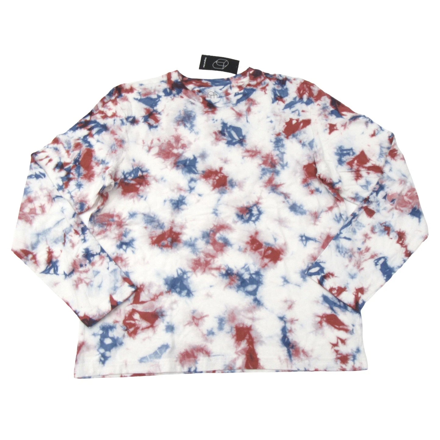 Original Use Mens Size M Crewneck Long Sleeve T-Shirt Tie Dye Red Ribbon