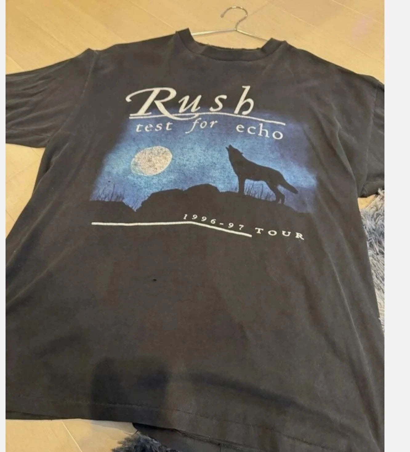 90S Rush Test For Echo 1996-97 Tour T-Shirt Black Reprint