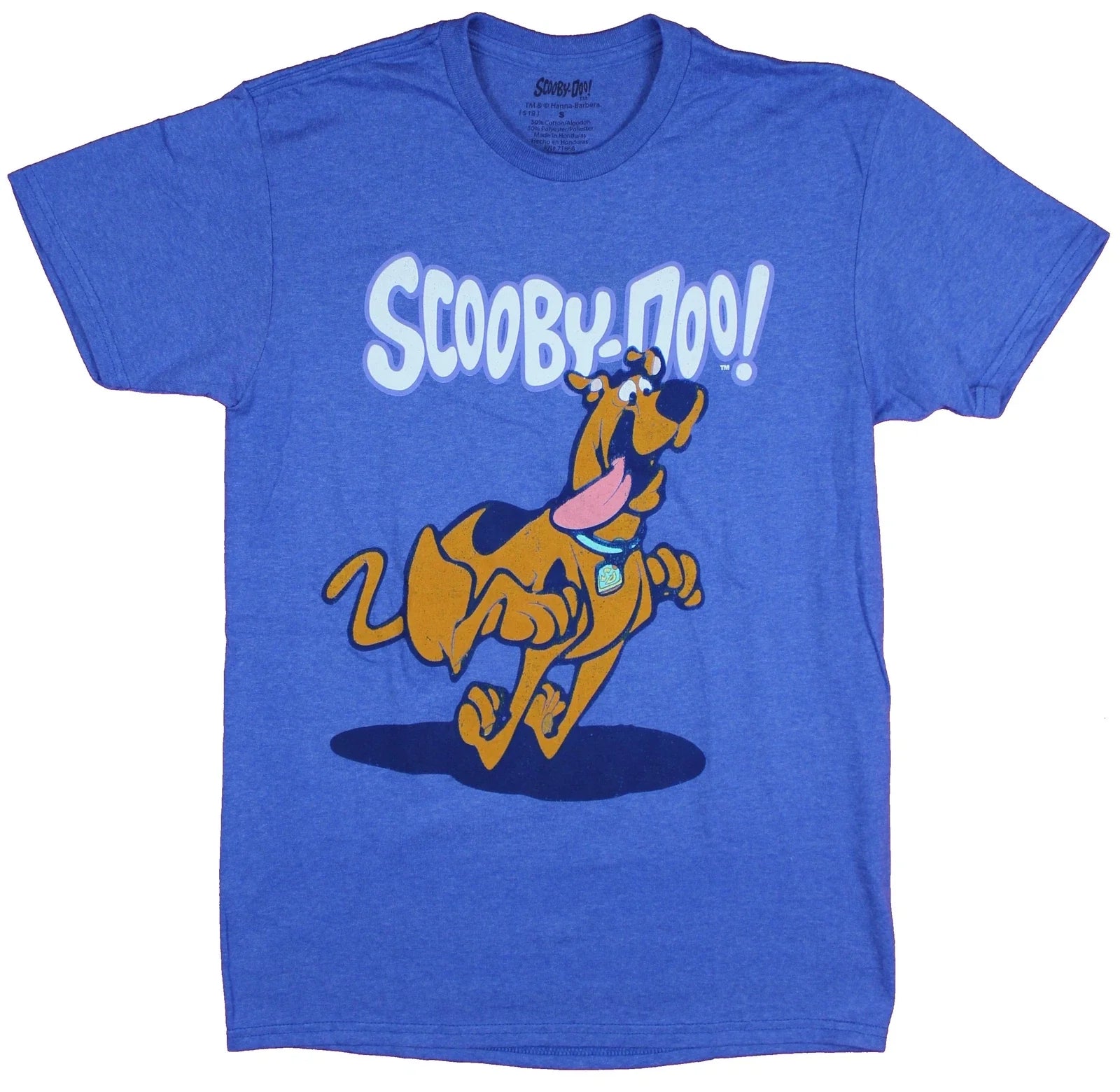 Scooby Doo Adult New T-Shirt  - Scooby Running With Tongue Out Pic