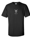 Taurus Symbol Zodiac Astrology Stars Horoscope Gift Funny Black Cotton T-shirt
