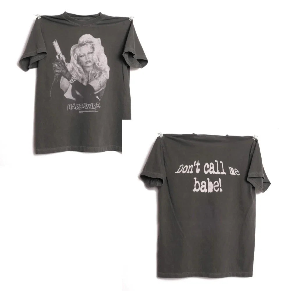 Barb Wire Pamela Anderson Movie Tee Don't Call Me Babe Faded 1996 Size S-5XL