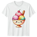Kawaii Ice Cream Sundae Sweet T-Shirt Kawaii Dessert Food Birthday Gift
