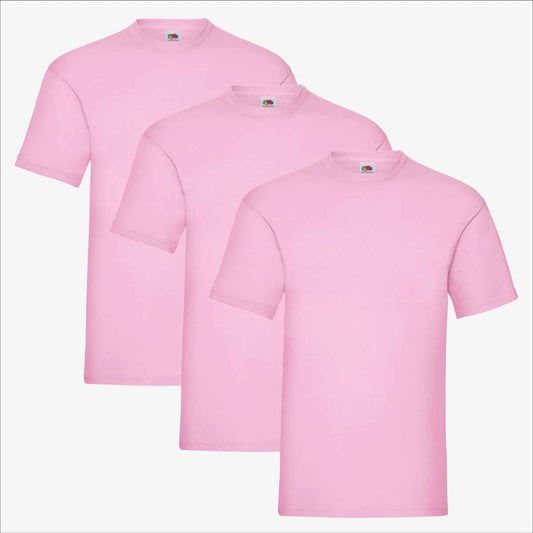 3 Pack Mens Fruit of the Loom T-Shirts 61036 - Light Pastel & Summer Mix