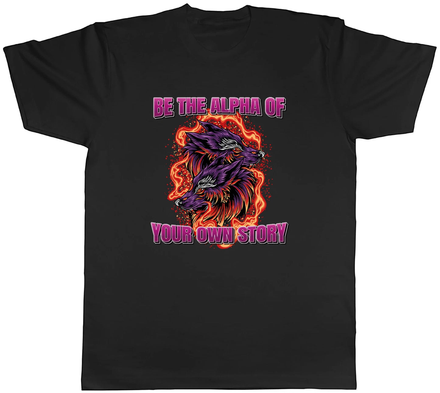 Alpha Male Wolf Mens T-Shirt Be the Alpha of your Own Story Tee Gift