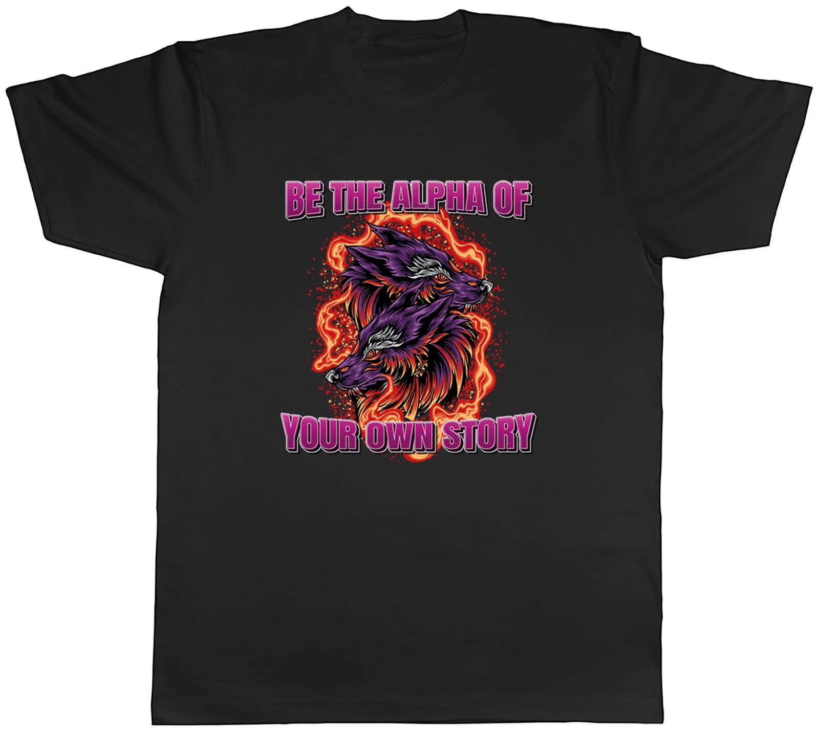 Alpha Male Wolf Mens T-Shirt Be the Alpha of your Own Story Tee Gift