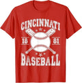 Cincinnati Vintage Baseball Lover Player For Men Boys T-Shirt