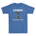 Black Cat Gaming Because Murder Is Wrong Funny Gamer Novelty Men's T-Shirt Tee