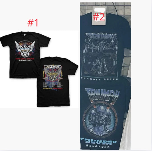 Triumph Band T-Shirt 2026 Thunder Seven Rock Roll Machine Concert Tour Reprint