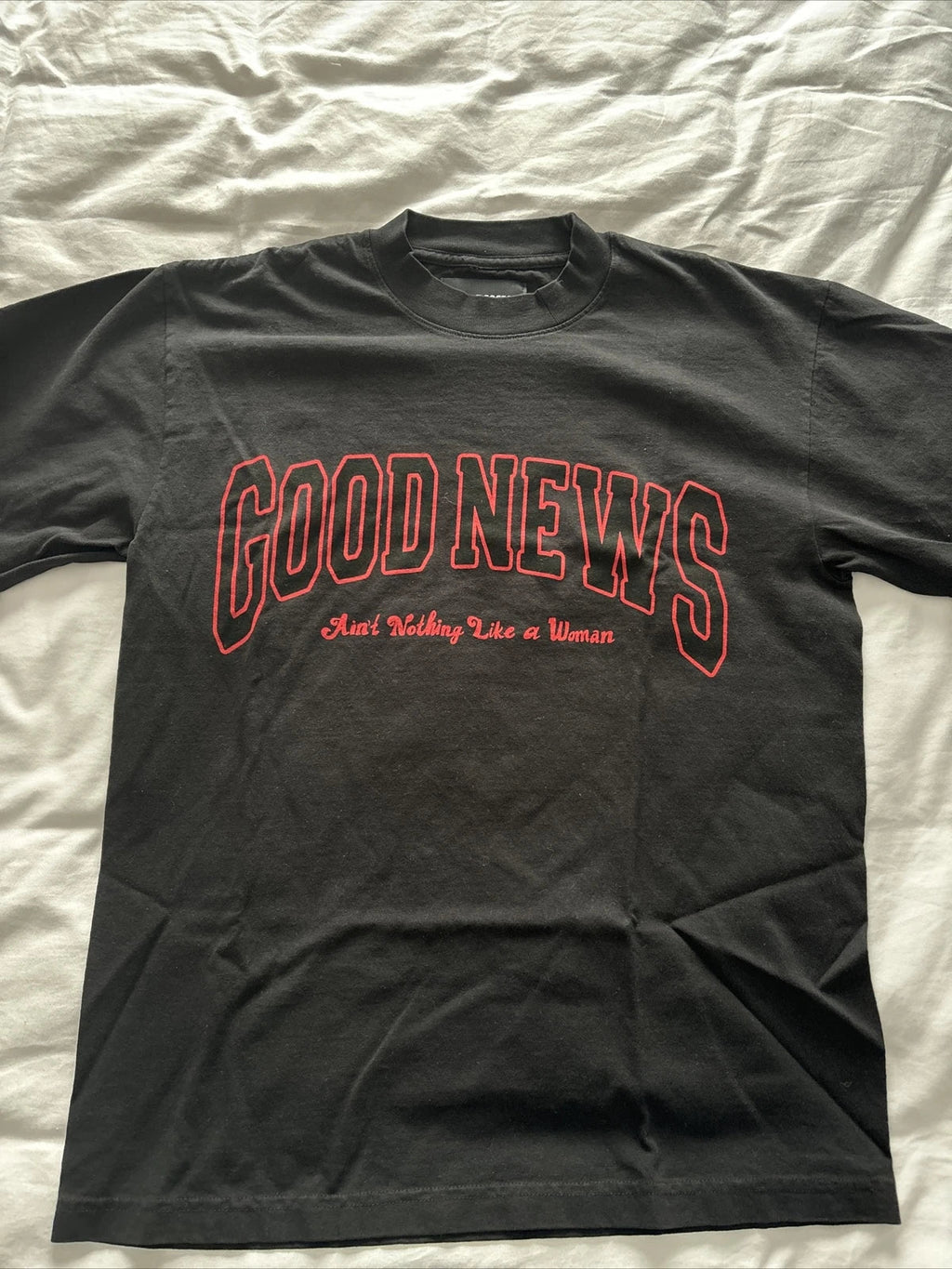 Simple Gospel T-Shirt Men Sz S Good News Aint Nothing Like A Woman Justin Bieber