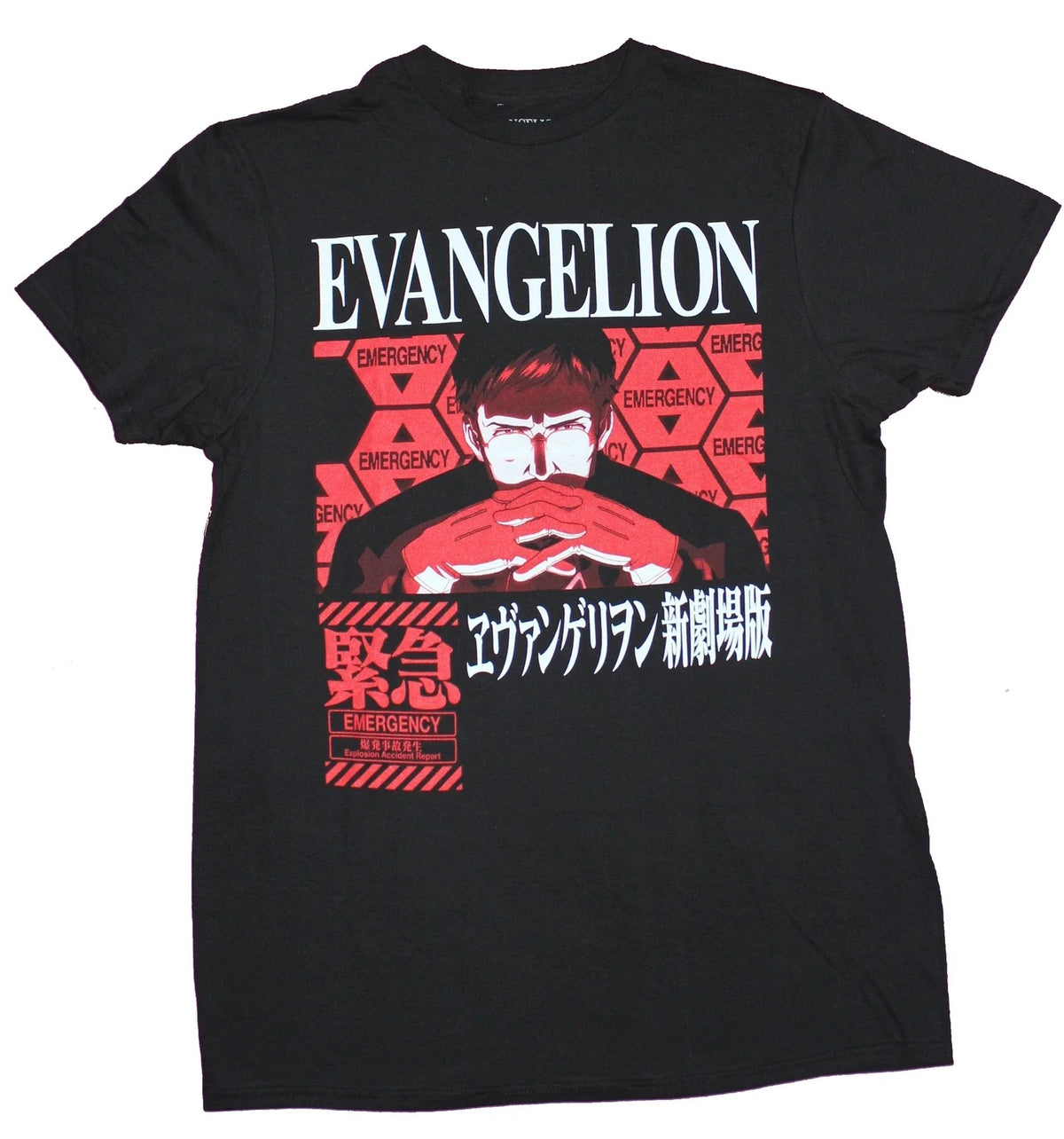 Neon Genesis Evangelion Adult New T-Shirt - Gendo Staring Serious Pic
