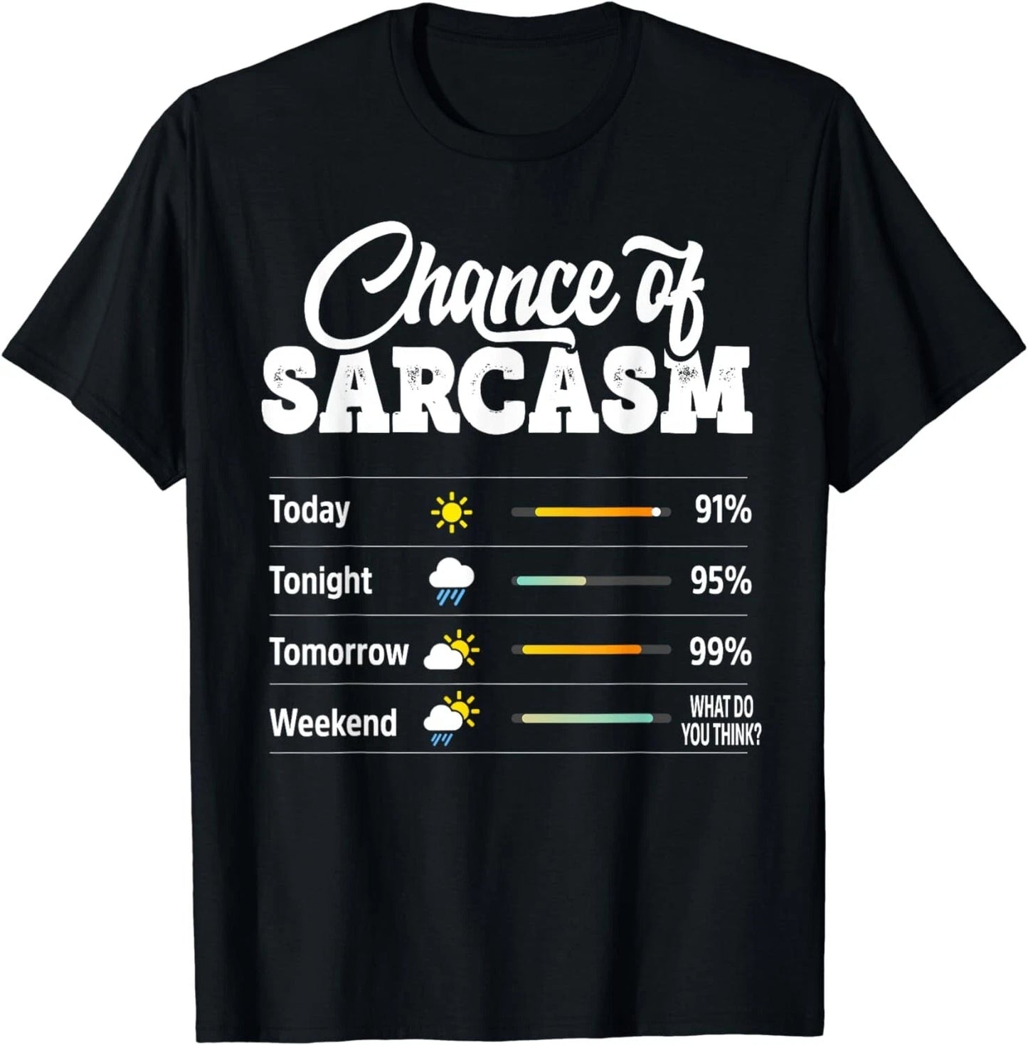 Funny Chance of Sarcasm Humor Fun Sarcastic Mens Women Gift Unisex T-Shirt