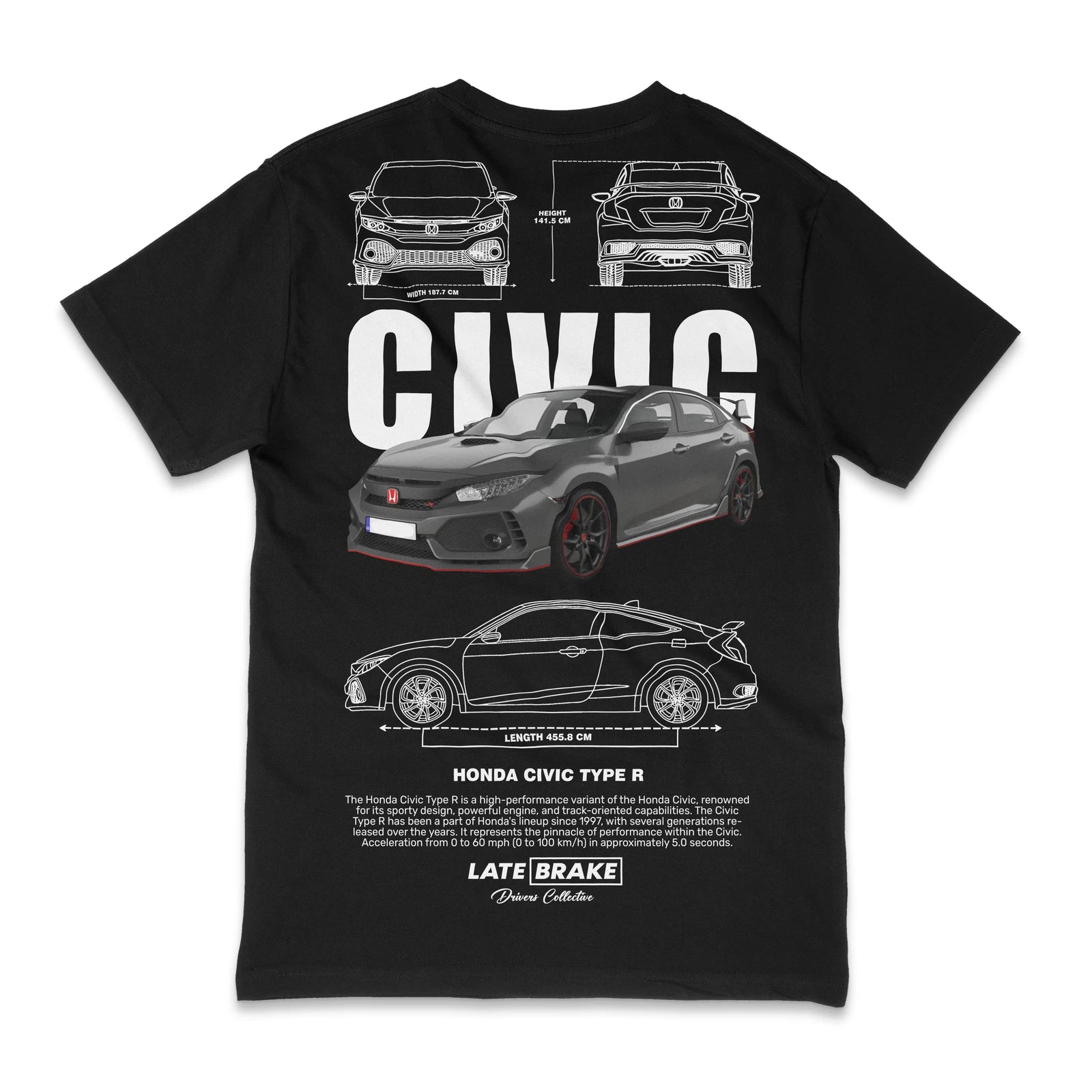Honda Civic Type-R Drivers Collective Late Brake T-Shirt
