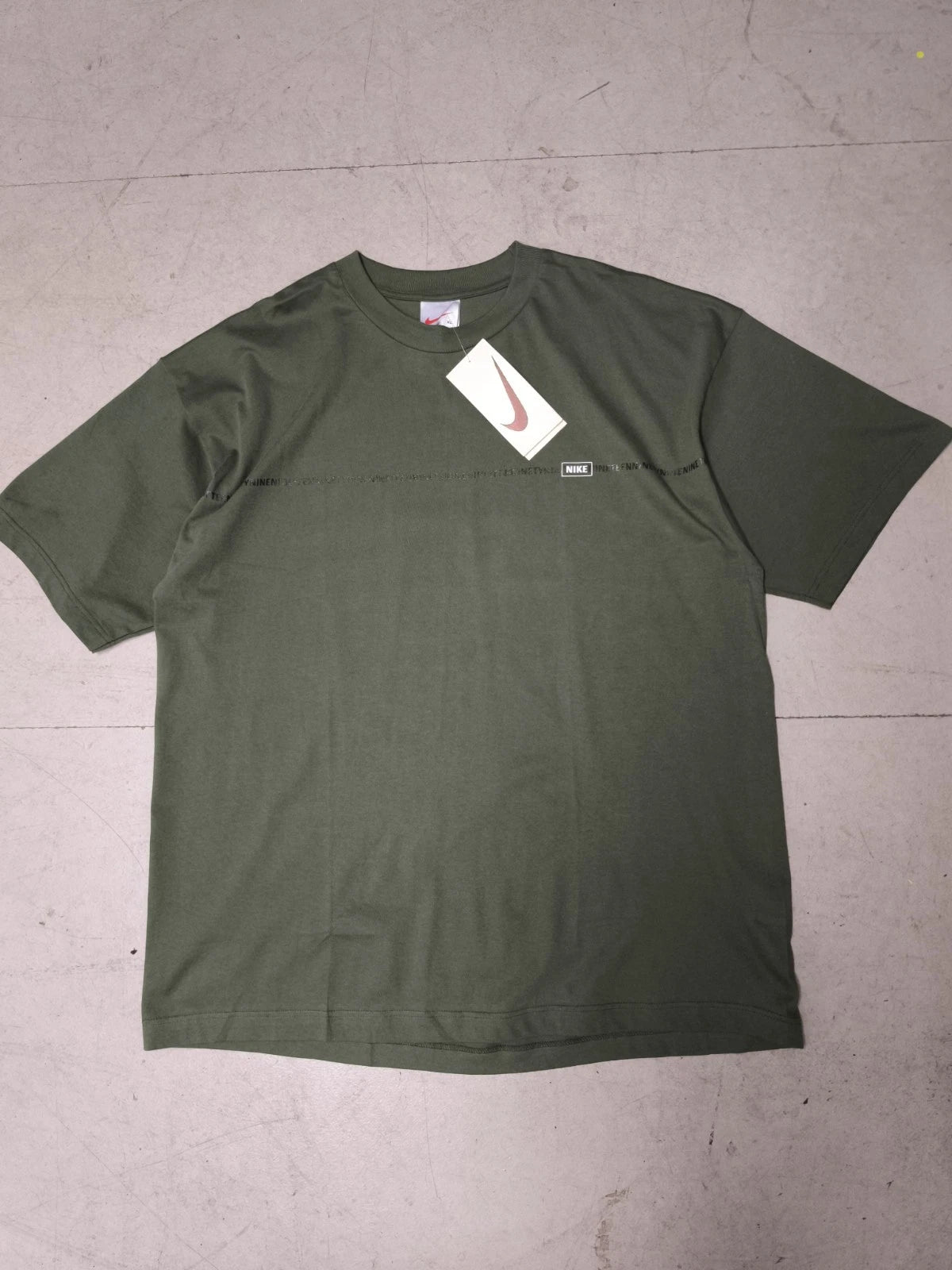 Vintage 90s Nike Deadstock T-shirt Olive Green Mens Oversized XL BNWT