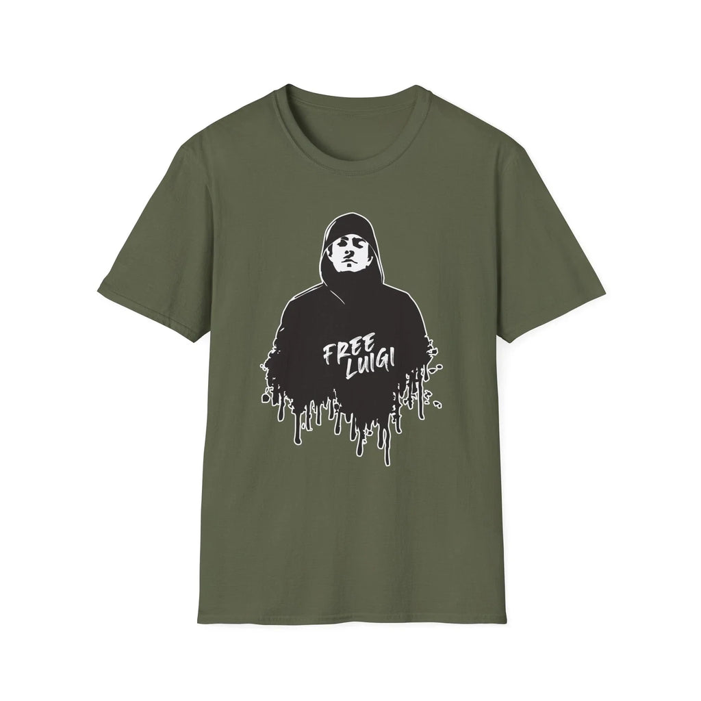 Free Luigi Cool Graphic T-Shirt Gift Streetwear Statement Tee
