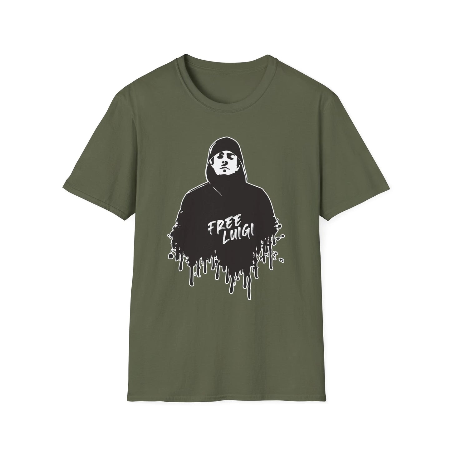 Free Luigi Cool Graphic T-Shirt Gift Streetwear Statement Tee