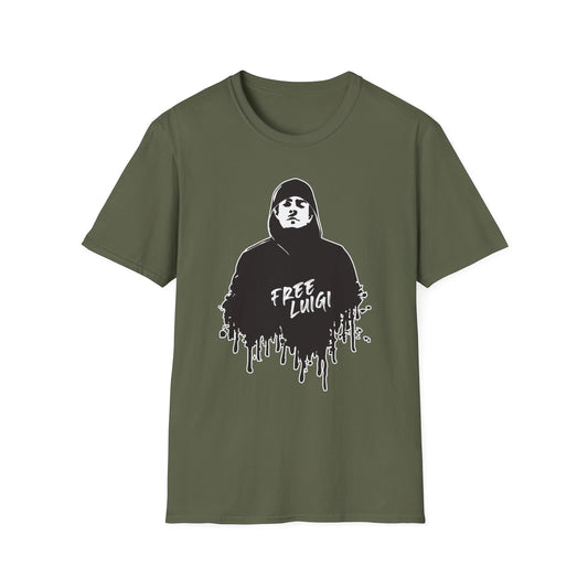 Free Luigi Cool Graphic T-Shirt Gift Streetwear Statement Tee