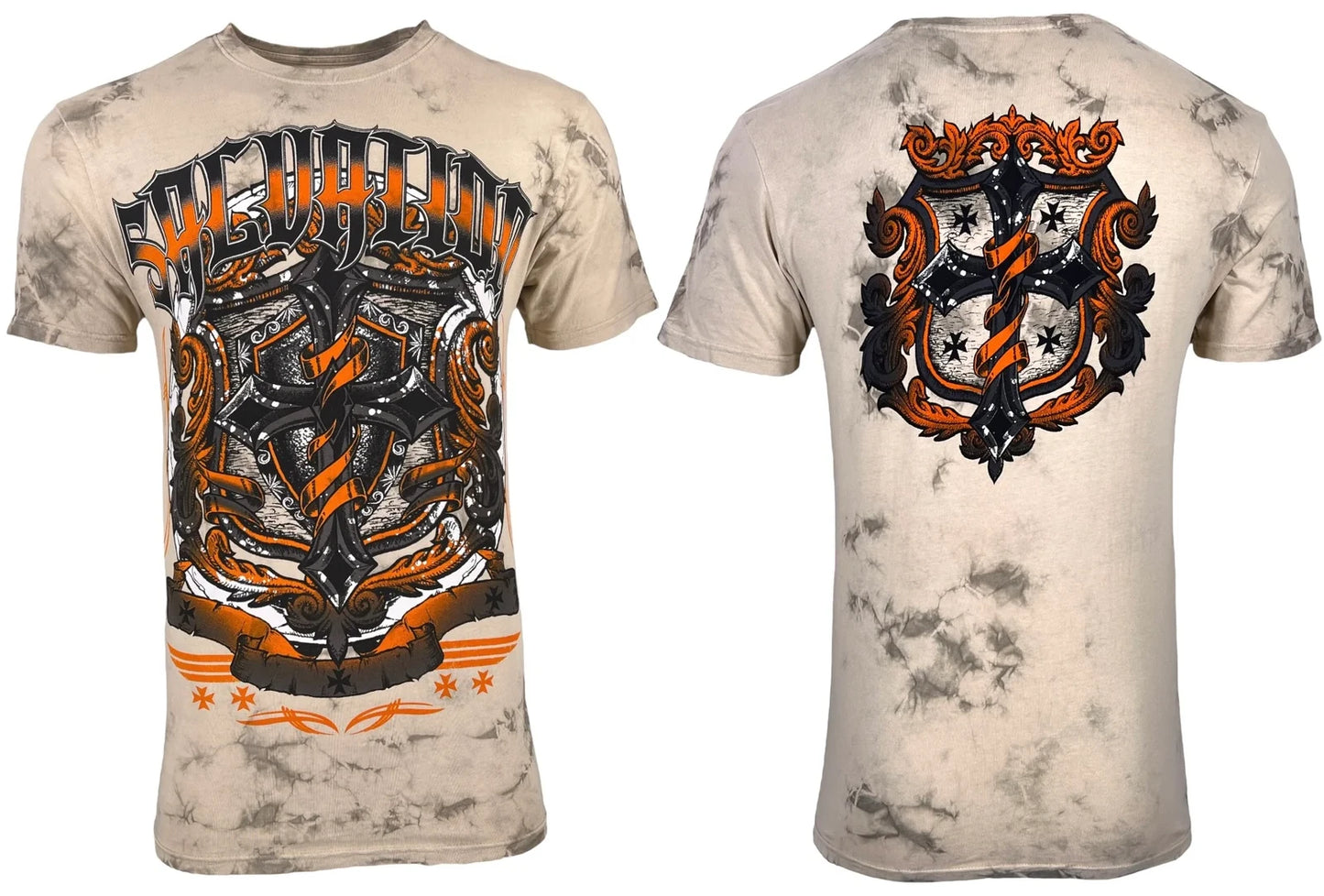 Archaic By Affliction Men's T-shirt Unknown Warrior Cross Wings S-3XL